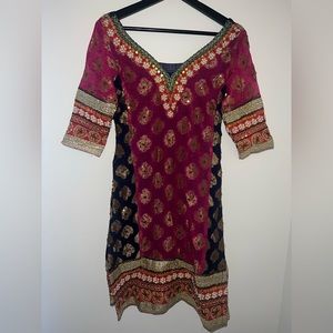 3 piece Pakistani Punjabi suit colorful size small